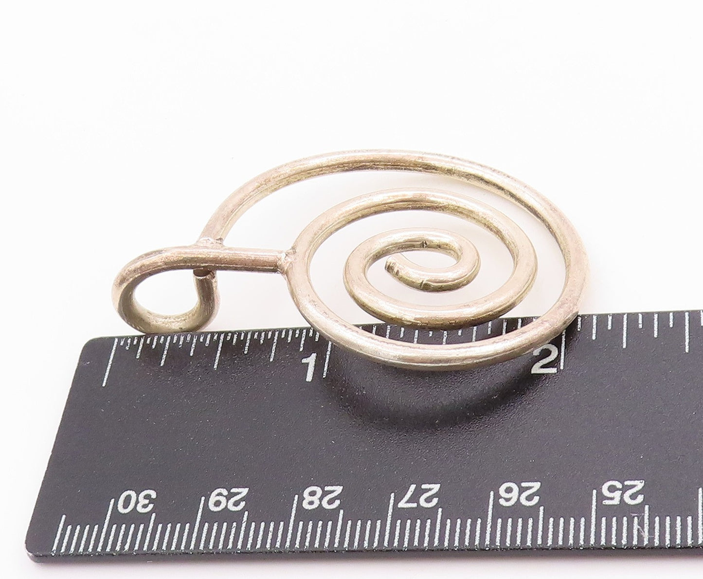 925 Sterling Silver Vintage Pendant Modernist Spiral Cut Out Design  PT24945