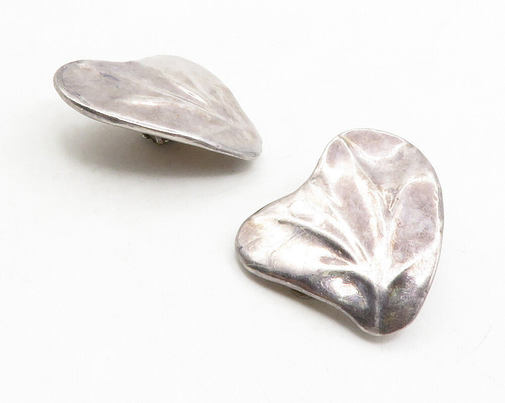ISRAEL 925 Sterling Silver  Vintage Dark Tone Non Pierce Earrings  EG6904