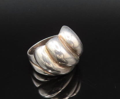 BLACK STARR & FROST 925 Silver  Vintage Scalloped Dome Ring Sz 8  RG26112