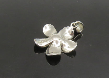 925 Sterling Silver  Vintage Cubic Zirconia Flower Motif Pendant  PT19316
