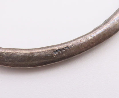 925 Sterling Silver Vintage Brooch IRELAND Celtic Weave Penannular Pin  BP12602