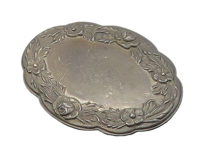 S. KIRK & SON 925 Silver  Vintage Oxidized Rose Flower Brooch Pin  BP8713