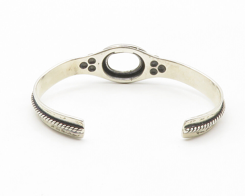 CAROLYN POLLACK RELIOS 925 Silver  Vintage Twist Detail Cuff Bracelet  BT5529