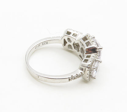 925 Sterling Silver  Sparkling Cubic Zirconia Smooth Band Ring Sz 7  RG16366
