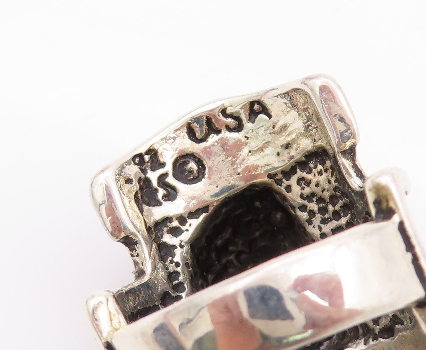 925 Sterling Silver Vintage Ring G&S USA Eagle Biker Design  Sz 9  RG32306