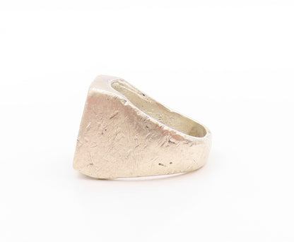 925 Sterling Silver Vintage Ring Religious Etched Moon & Star  Sz 7  RG32809