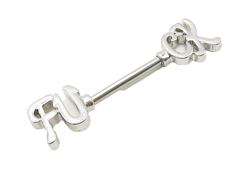 925 Sterling Silver  Shiny Smooth Screw End Body Piercing Barbell  TR2181