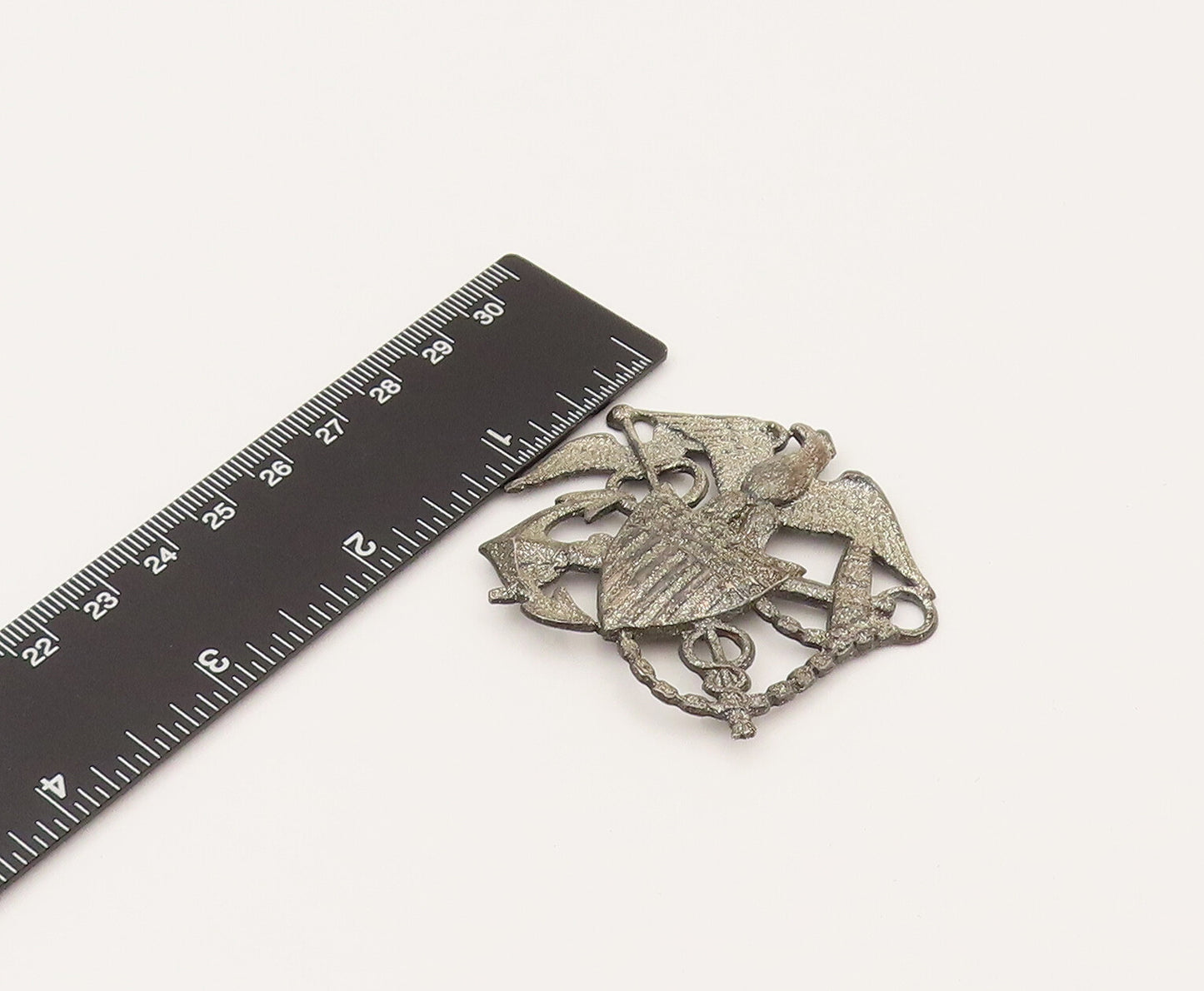 925 Sterling Silver  Vintage US Navy Military Eagle Brooch Pin  BP10252