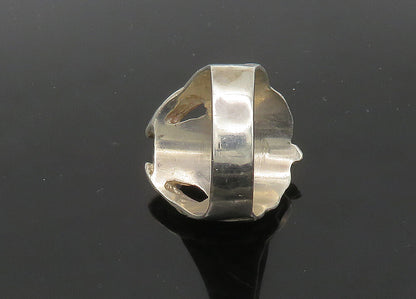 925 Sterling Silver  Vintage Heavy Skeleton Head Biker Ring Sz 17  RG22698