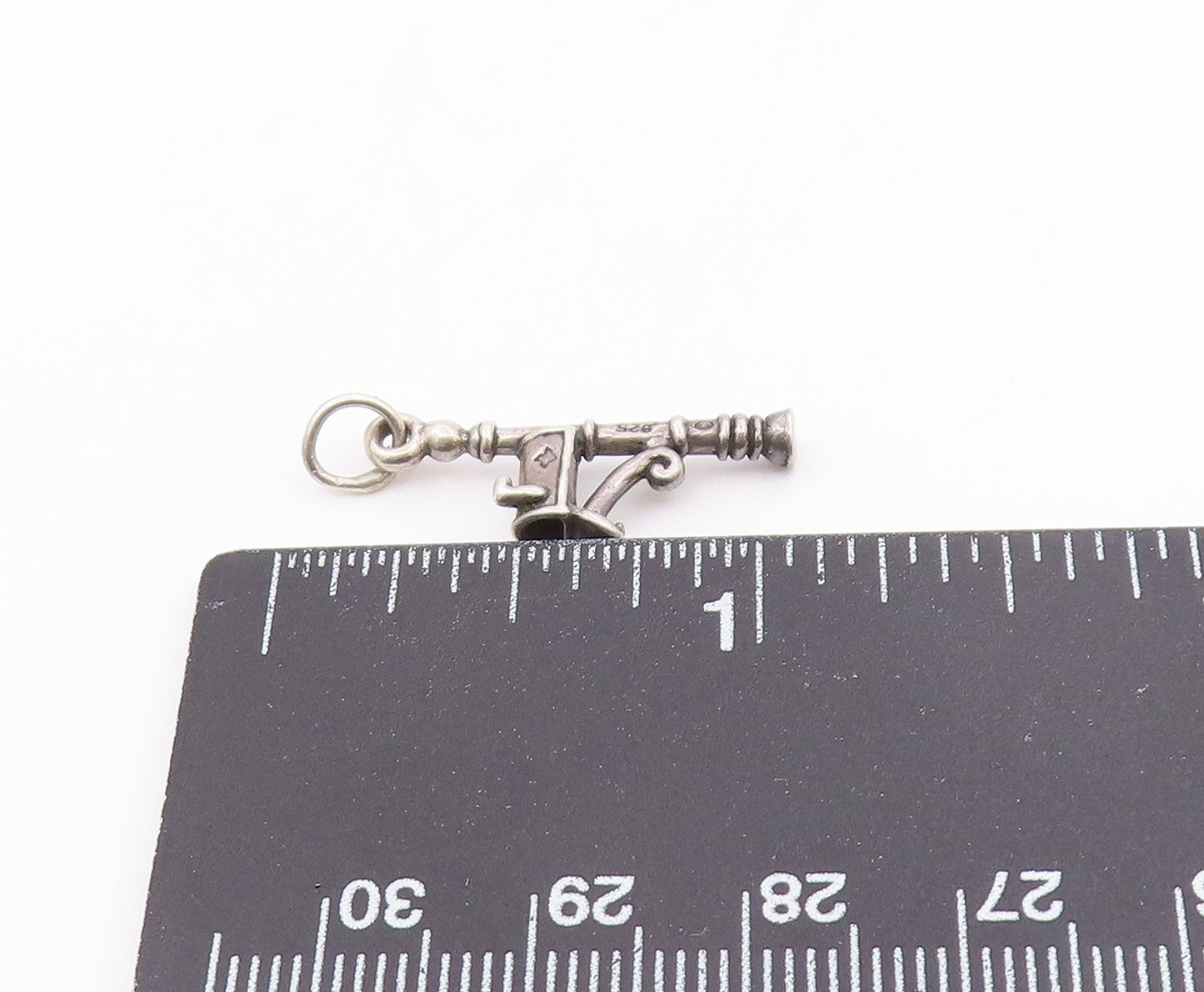 925 Sterling Silver  Vintage Dark Tone Old Fashion Mailbox Pendant  PT20061
