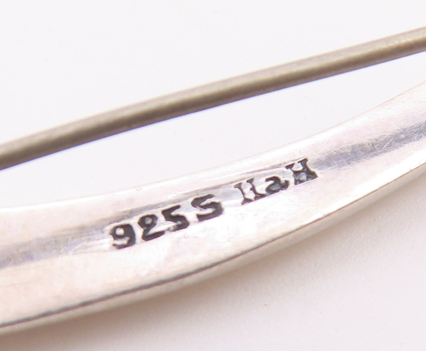HANS HANSEN DENMARK 925 Silver  Vintage Minimalist Swirl Brooch Pin  BP9984