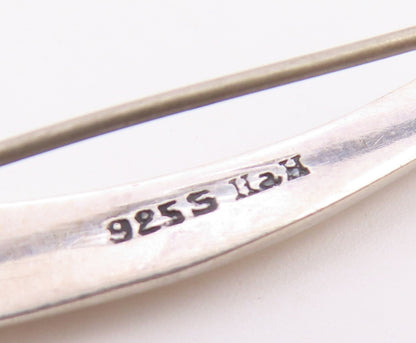 HANS HANSEN DENMARK 925 Silver  Vintage Minimalist Swirl Brooch Pin  BP9984