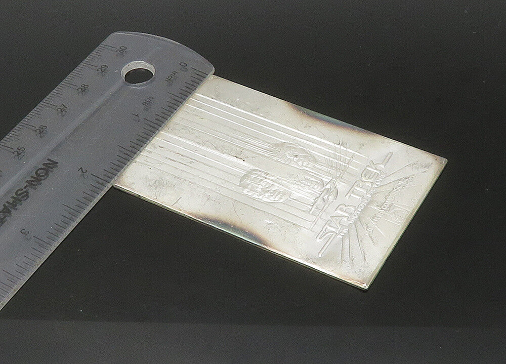 925 Sterling Silver  Vintage Shiny Star Trek Collection Card  TR3088