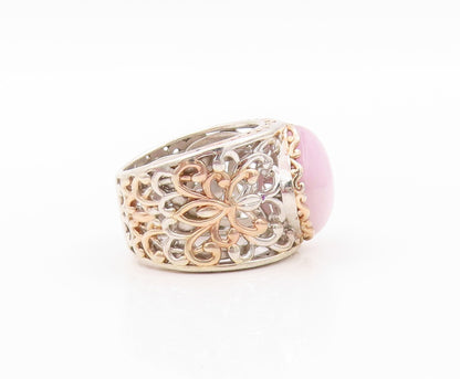 925 Sterling Silver Vintage Ring MICHAEL VALITUTTI Carved Gemstone Sz 6  RG32613