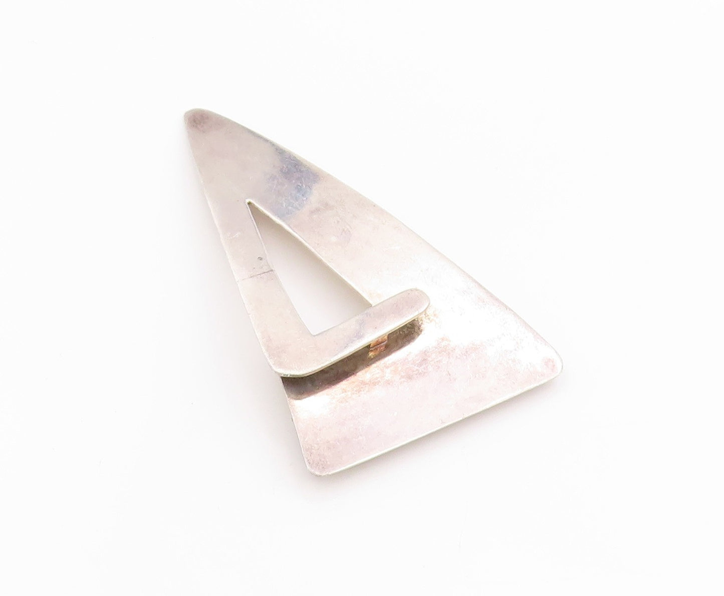 925 Sterling Silver Vintage Brooch MEXICO Modernist Geometric Cut Out   BP11815