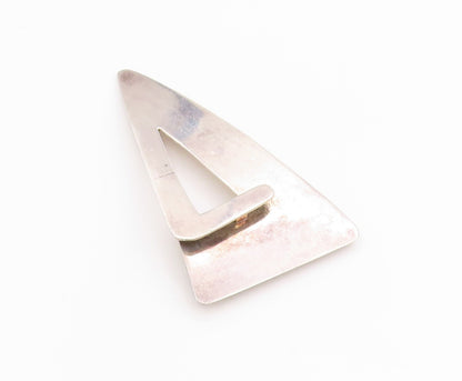 925 Sterling Silver Vintage Brooch MEXICO Modernist Geometric Cut Out   BP11815
