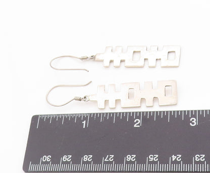 925 Sterling Silver Vintage Earrings Chinese Double Happiness Cut Out  EG13697