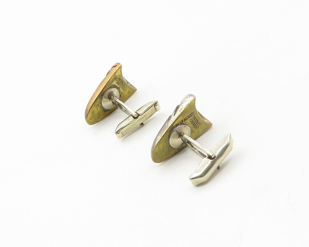 METALES CASADOS MEXICO 925 Sterling Silver Vintage Theater Mask Cufflinks TR2343
