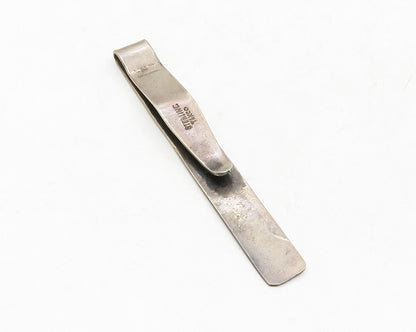 TAXCO 925 Sterling Silver  Vintage Chiseled Dotted Pattern Tie Clip  TR1952