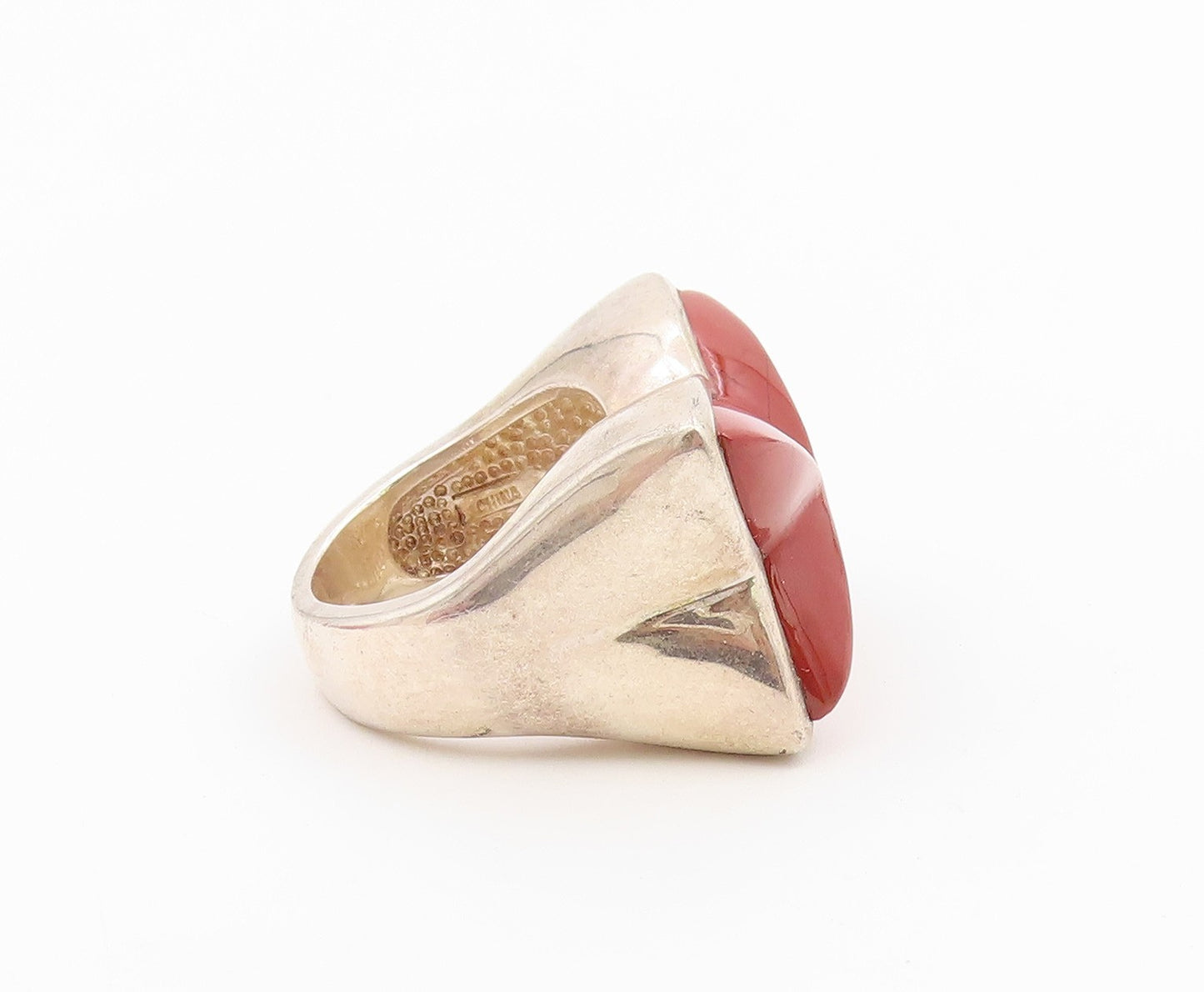 925 Sterling Silver Vintage Ring WHITNEY KELLY Red Jasper Star  Sz 6  RG36605