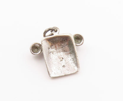 925 Sterling Silver  Vintage Petite Old Fashioned Telephone Pendant  PT16414