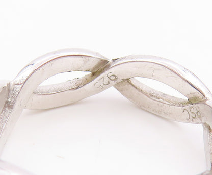 925 Sterling Silver Vintage Ring Elegant Twisted Infinity Band  Sz 8  RG36217