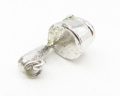 925 Sterling Silver  Vintage Shiny Petite Police Hat Drop Pendant  PT9363