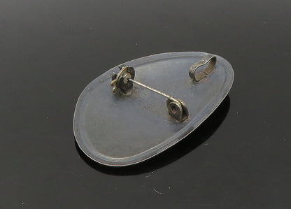 ISRAEL 925 Sterling Silver  Vintage Oxidized Spies & Grapes Brooch Pin  BP8803