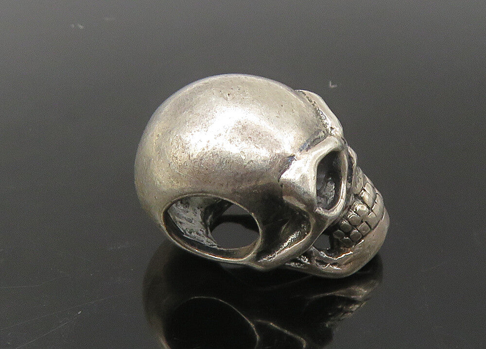 925 Sterling Silver  Vintage 9 Pcs. Skeleton Head Bead Charms  TR3055