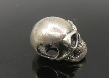 925 Sterling Silver  Vintage 9 Pcs. Skeleton Head Bead Charms  TR3055