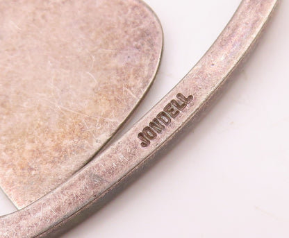 JONDELL 925 Silver  Vintage Open Love Heart With Dangle Center Pendant PT21924