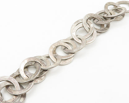 SILPADA 925 Silver  Vintage Dark Tone Smooth Circle Link Chain Bracelet BT6940