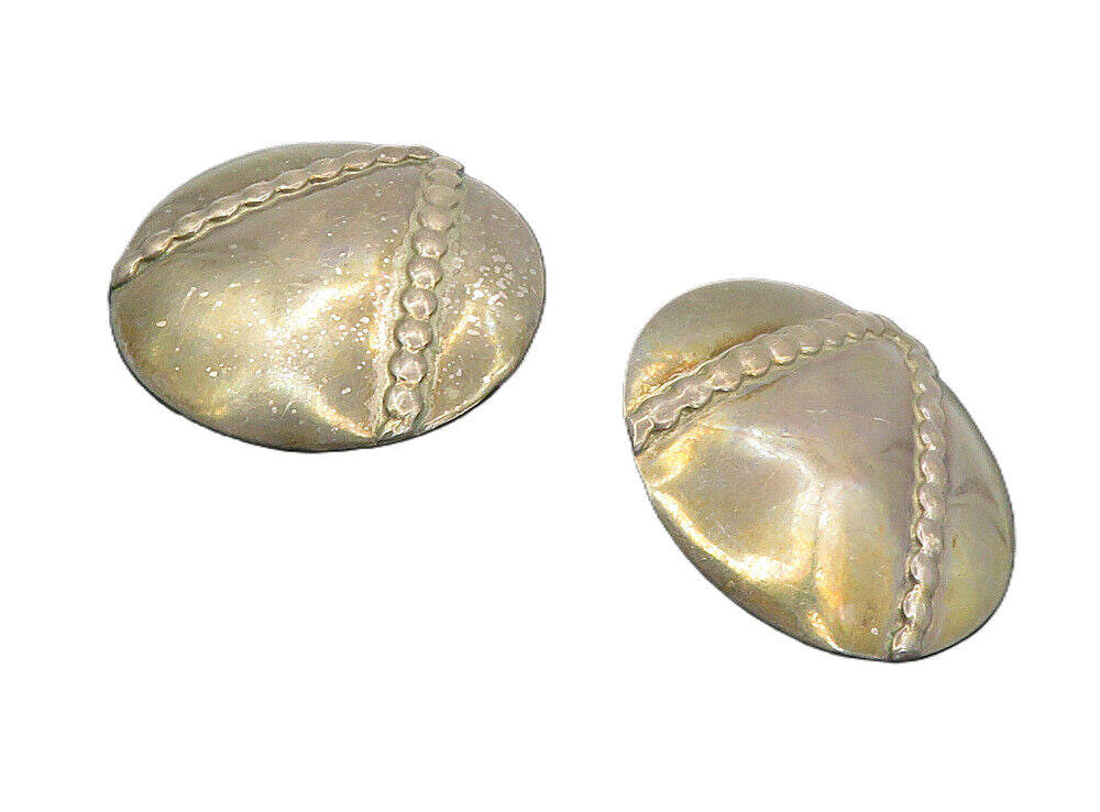 TULLA BOOTH 925 Silver  Vintage Raised Detail Non Pierce Drop Earrings  EG4516
