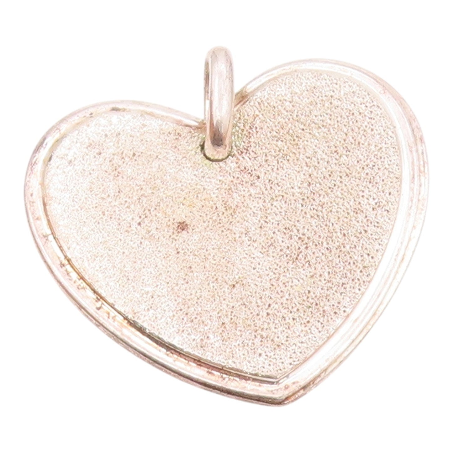 925 Sterling Silver  Vintage Sparkling Love Heart Motif Pendant  PT12525