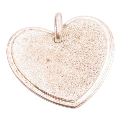 925 Sterling Silver  Vintage Sparkling Love Heart Motif Pendant  PT12525