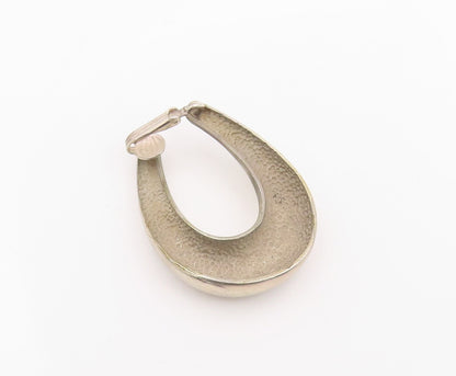 ALFRED KARRAM 925 Silver Vintage Shiny Non Pierce Hoop Earrings  EG10049