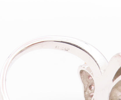 925 Sterling Silver Vintage Ring 2 Tone Gold Plated Designer CZ   Sz 6  RG33363