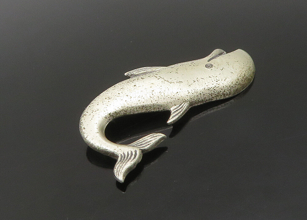 DANECRAFT 925 Sterling Silver  Vintage Whale Motif Brooch Pin  BP8846