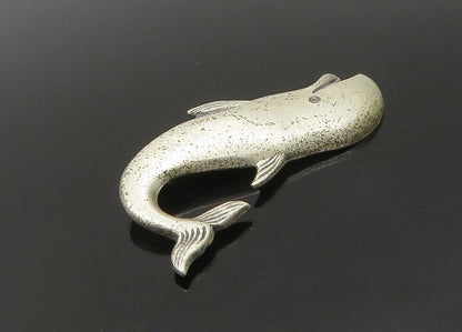 DANECRAFT 925 Sterling Silver  Vintage Whale Motif Brooch Pin  BP8846