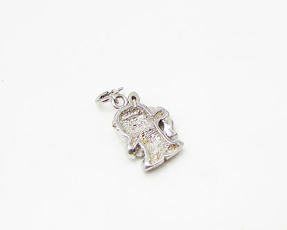 925 Sterling Silver  Enamel Animated Character Charm Pendant  PT2012