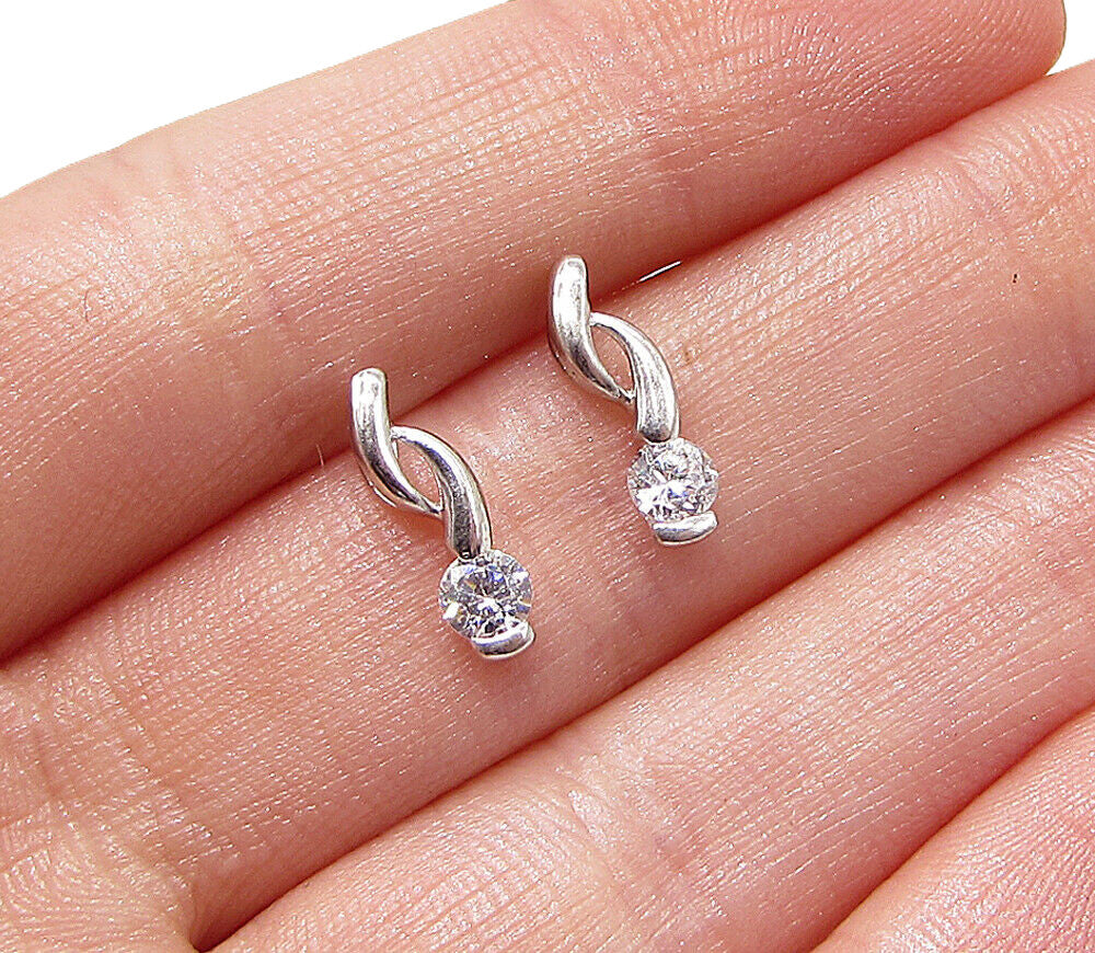 925 Sterling Silver  Lot of 2 White Cubic Zirconia Slider Pendant  PT1946