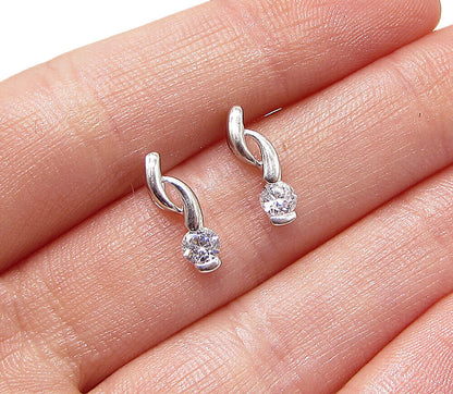 925 Sterling Silver  Lot of 2 White Cubic Zirconia Slider Pendant  PT1946