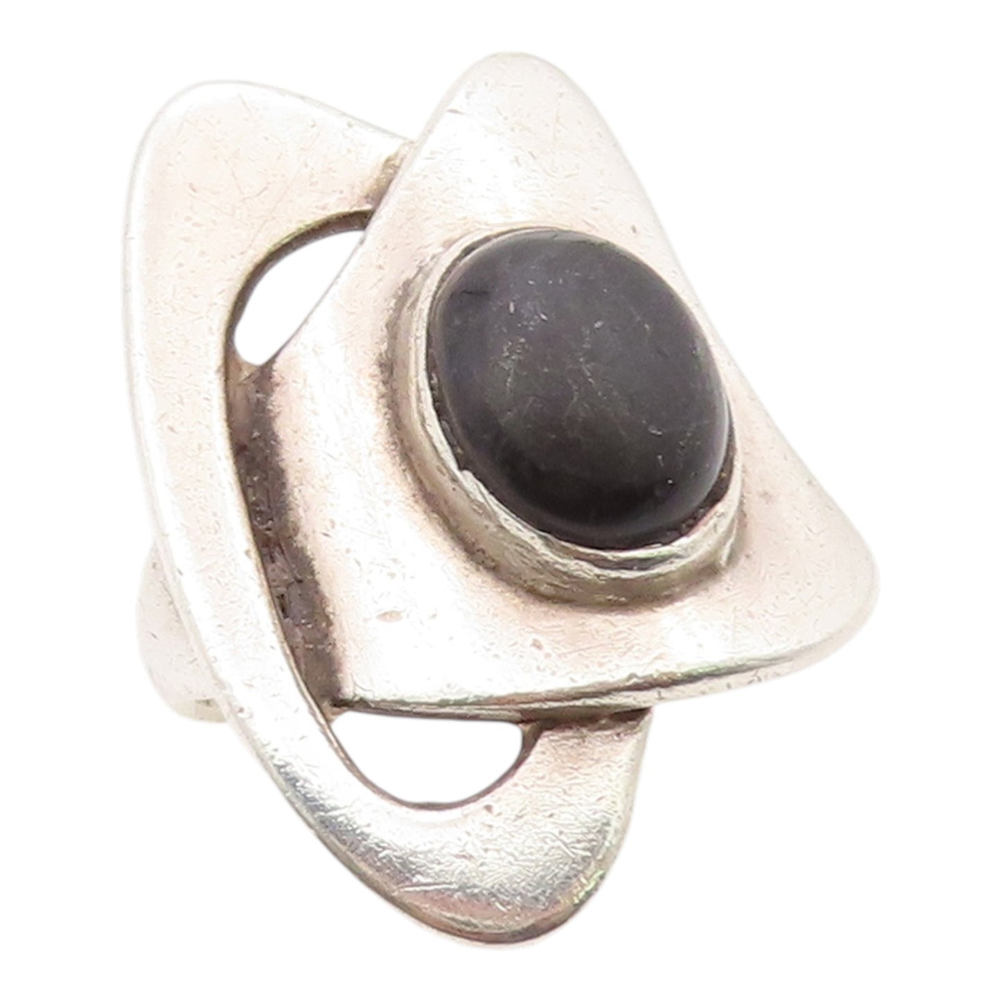 925 Sterling Silver Vintage Ring ERIKA HULT MEXICO Onyx Band  Sz 6.5  RG36342