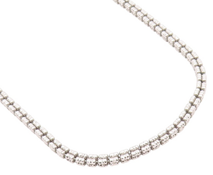 925 Sterling Silver Vintage Necklace Designer Bead Cluster Chain  NE4574