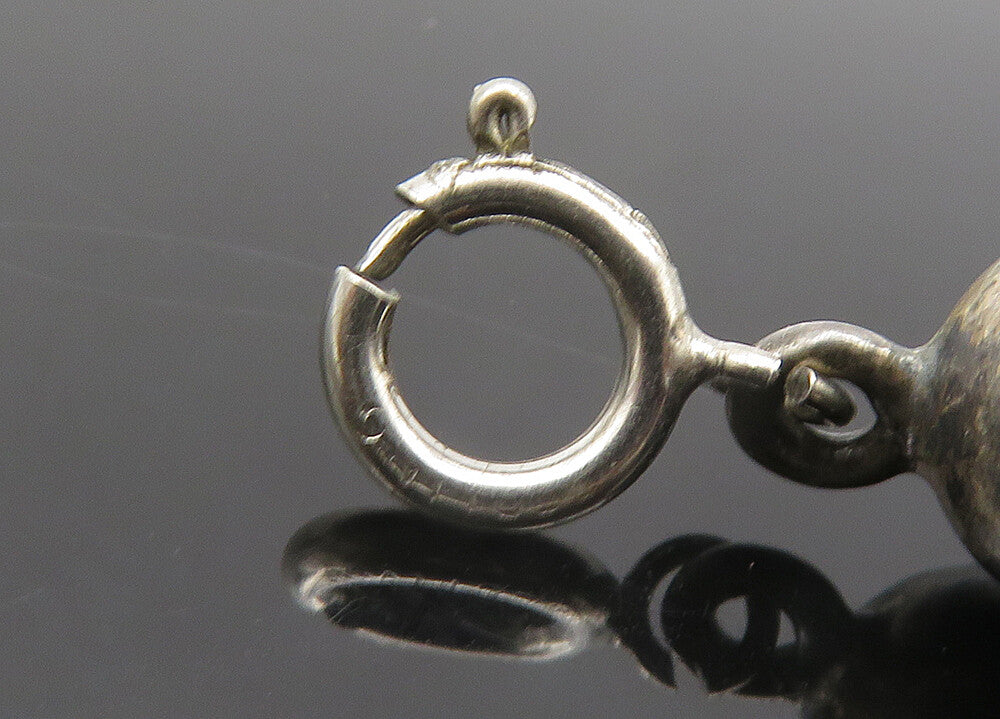 925 Sterling Silver  Vintage Dark Tone Windmill Motif Pendant  PT15914