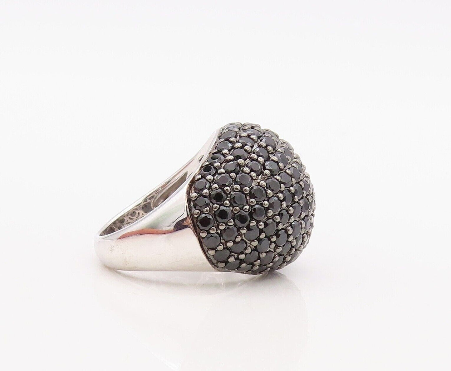925 Sterling Silver Vintage Ring Minimalist Domed Spinel Inlay  Sz 7  RG30041