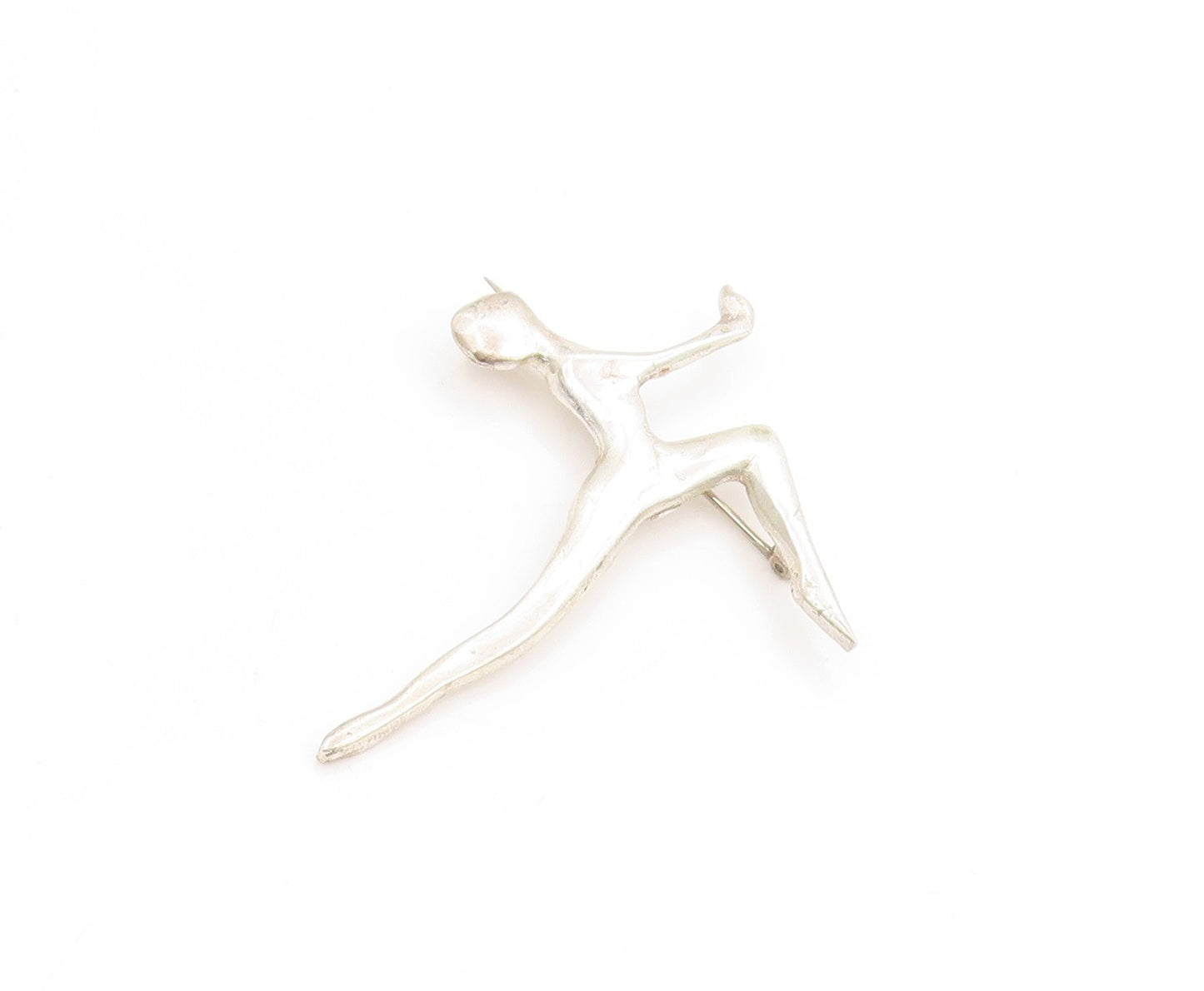 925 Sterling Silver Vintage Brooch ANTONIA PINEDA Gymnast Figural Pin  BP11907