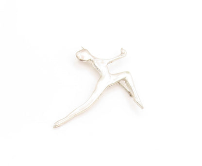 925 Sterling Silver Vintage Brooch ANTONIA PINEDA Gymnast Figural Pin  BP11907