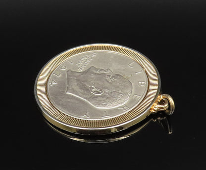 925 Silver  Vintage Linear Textured Edge U.S One Dollar Coin Pendant  PT21703