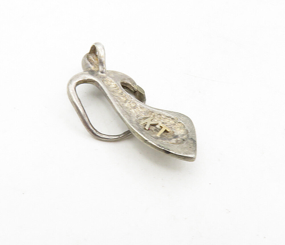 KT 925 Sterling Silver  Vintage Dark Tone Modernist Woman Love Pendant  PT6521